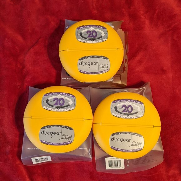 Discgear 20 CD DVD Case x3 yellow - Picture 2 of 5